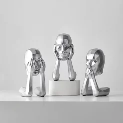 Home Decor Abstract 3pcs Geometric Statuette - Image 6
