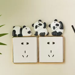 Cute Panda Switch Wall Sticker - Image 4