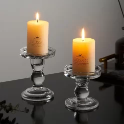 New Classical Style Waist Shape Crystal Glass Candle - Image 2