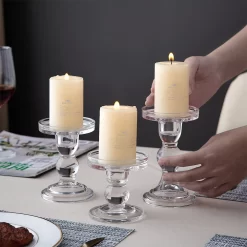New Classical Style Waist Shape Crystal Glass Candle - Image 5
