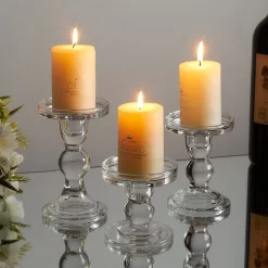 New Classical Style Waist Shape Crystal Glass Candle - Image 4