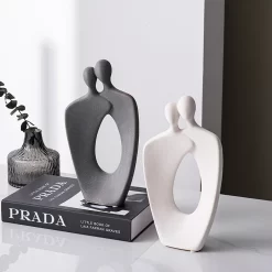 Aesthetic Home Decoration Abstract Hug Lovers Statue - Image 4