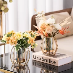 Nordic Style Geometric Golden Candlestick - Image 3