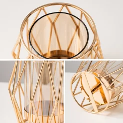 Nordic Style Geometric Golden Candlestick - Image 6