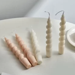 Classical Style Long Spiral Pillar Low Temperature Candles - Image 4