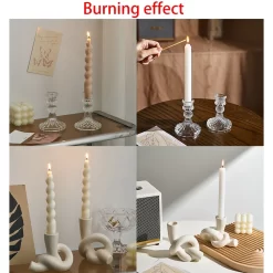 Classical Style Long Spiral Pillar Low Temperature Candles - Image 6