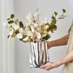 Light Luxury Home Decor Pleated Bag Vase - Image 4
