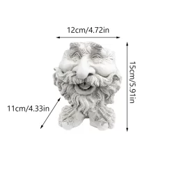 Funny Muggle Face Flowerpot Ornament - Image 6