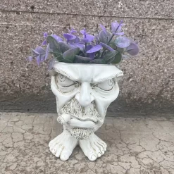 Funny Muggle Face Flowerpot Ornament - Image 3