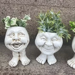 Funny Muggle Face Flowerpot Ornament - Image 2