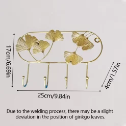 Nordic Style Golden Leaf Hook - Image 6