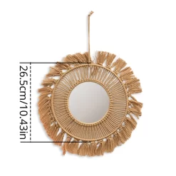 Boho Woven Leaf Makeup Mirrors - Image 6