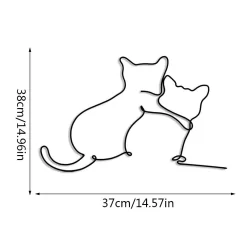 Creative Iron Art Cat Dog Wall - Image 6