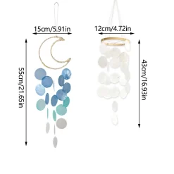Natural Shell Wind Chimes Moon Dream Catchers - Image 6