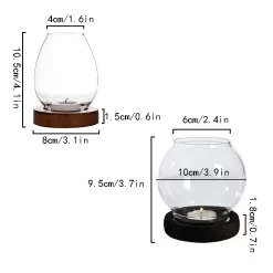 Transparent Round Glass Candlestick - Image 6