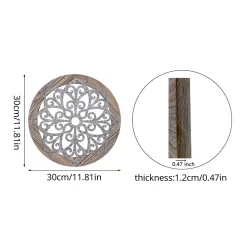 Vintage Wooden Round Board - Image 6