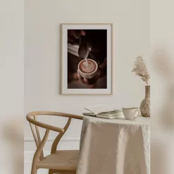 Chocolate Macarons Coffee Beans Cappuccino Posters And Prints Wall Art - Image 2