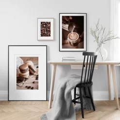 Chocolate Macarons Coffee Beans Cappuccino Posters And Prints Wall Art - Image 5
