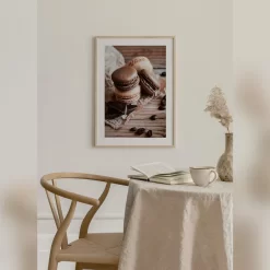 Chocolate Macarons Coffee Beans Cappuccino Posters And Prints Wall Art - Image 4