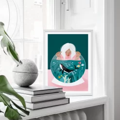 Cartoon Scenery Nature Illustration Girl Posters - Image 3