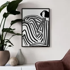 Wall Art Abstract Lines Girl Matisse Boho - Image 5