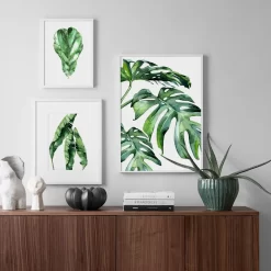 Green Plants Monstera Banana Leaf Refreshing Wall Art - Image 4