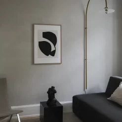 Wall Art Canvas Painting Abstract Girl Geometric Lines Cat Nordic Posters - Image 5