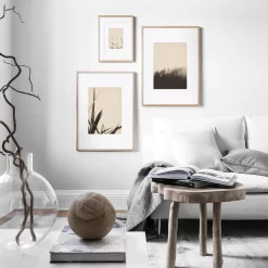 Autumn Nature Foggy Forest Wheat Grass Eucalyptus Wall Art - Image 3