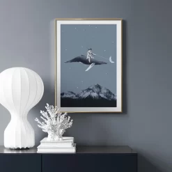 Abstract Nordic Poster Whale Magic Kettle Diving Wine Dancing Wall Art - Image 2