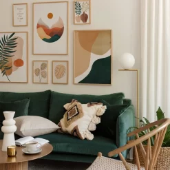 Abstract Watercolour Plant Vases Monstera Line Earth Wall Art - Image 3
