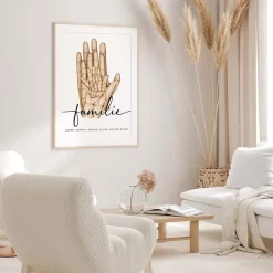 Custom Name Hand In Hand Love Family Nursery Wall Art - Image 4