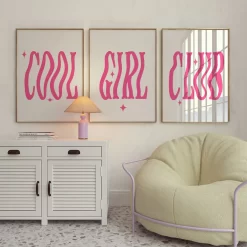 Pink Cool Girl Club Quotes Nordic Posters - Image 5