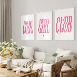 Pink Cool Girl Club Quotes Nordic Posters - Image 2