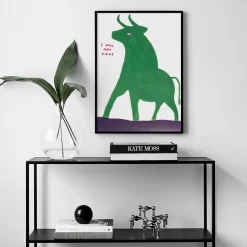 David Shrigley Wolf Cattle Lemon Banana Rose Wall Art - Image 4