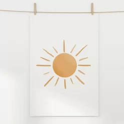 Cartoon Sun Rainbow Moon Stars Nursery Posters - Image 3