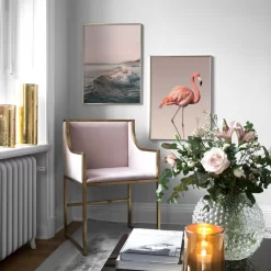 Nordic Style Flower Sea Flamingo Wall Art - Image 4