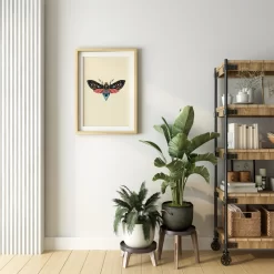 Retro Colorful Moth Camera Flower Posters - Image 3