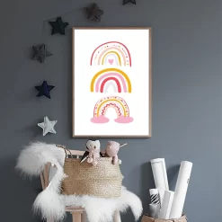 Cartoon Animals Unicorn Rainbow Nursery Wall Art - Image 4
