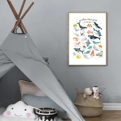 Cartoon Sea Animals Alphabet Counting Wall Art - Image 5