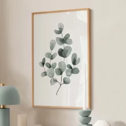 Gold Figure Ginkgo Eucalyptus Abstract Green Marble Wall Art - Image 5