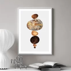 Abstract Geometry Mountain Sun Graph Wall Art - Image 3