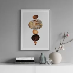 Abstract Geometry Mountain Sun Graph Wall Art - Image 5