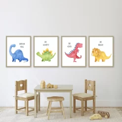 Cartoon Children's Behavior Learning Dinosaur Wall Art - Image 2