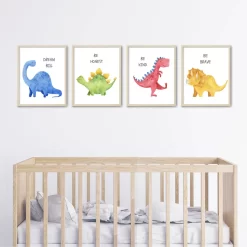 Cartoon Children's Behavior Learning Dinosaur Wall Art - Image 3