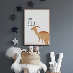 Cartoon Dinosaur Inspirational Quotes Nursery Wall Art - Image 3