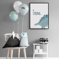 Cartoon Dinosaur Inspirational Quotes Nursery Wall Art - Image 4