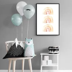 Cartoon Butterfly Sun Rainbow Baby Bedroom Wall Art - Image 4