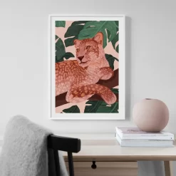 Leopard Tropical Leaf Plant Wall Art - Image 3