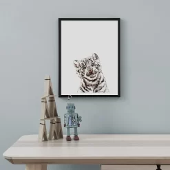 Funny Giraffe Tiger Cat Dog Fox Cattle Sheep Raccoon Nursery Wall Art - Image 3