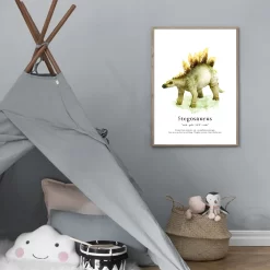 Tyrannosaurus Rex Triceratops Stegosaurus Brontosaurus Wall Art - Image 4